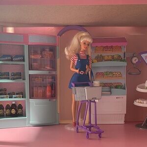 Cart and Grocery Store Set play set